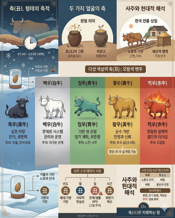 사주간지에서의 12지신 심층 소개(2) : 丑(축), 소 이미지 1