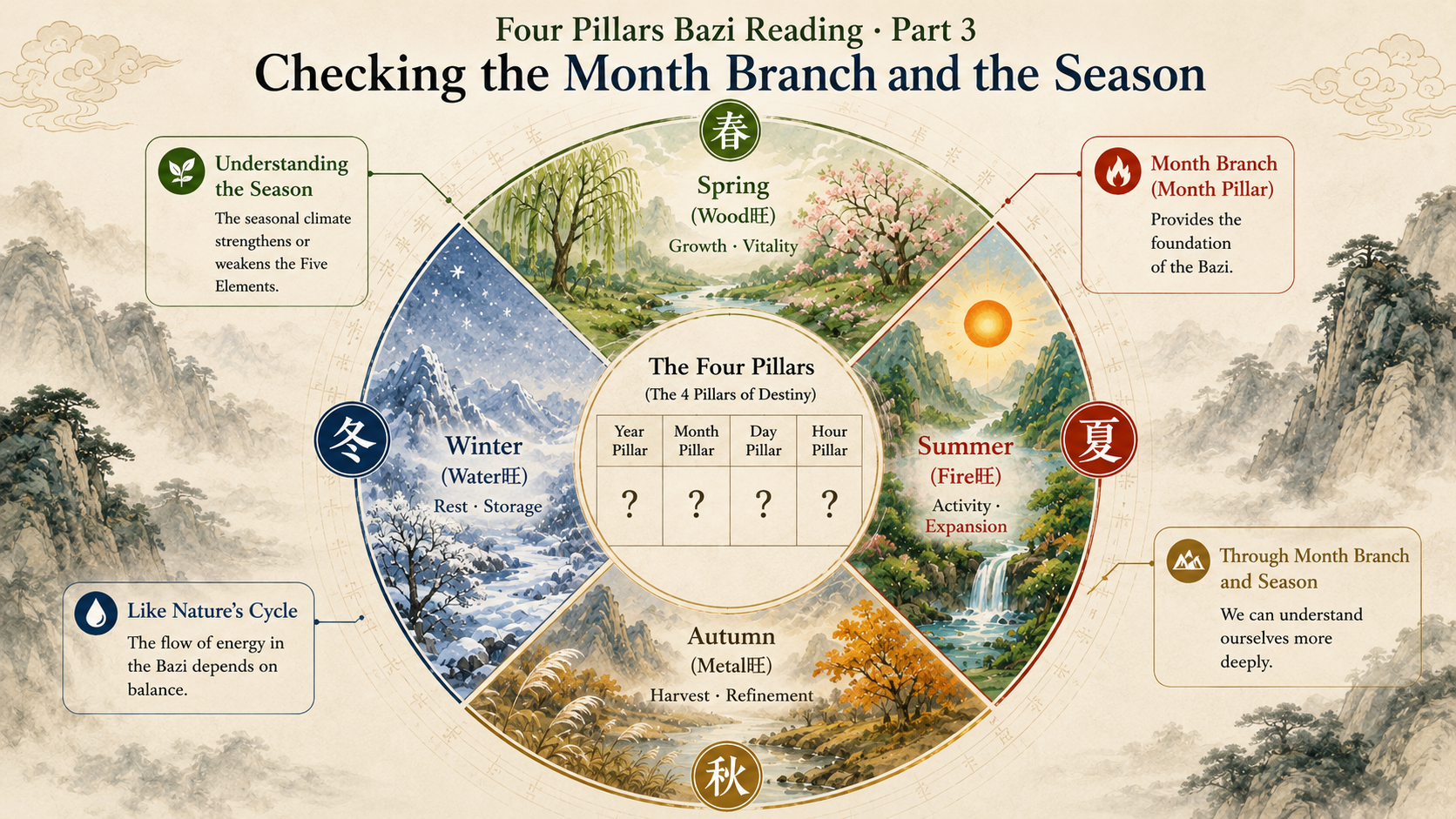 Four Pillars Readings Part 3: Identifying the Month Branch and Season