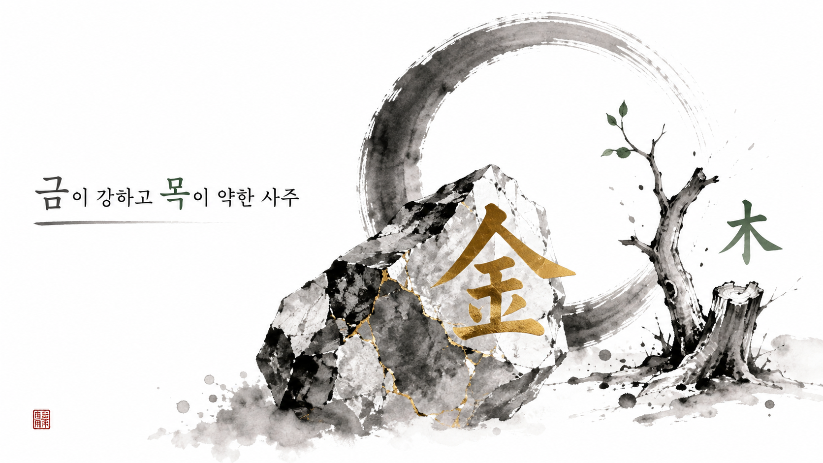 사주와삶 사례로보는사주 4: 금이 강하고 목이 약한 가상 사주