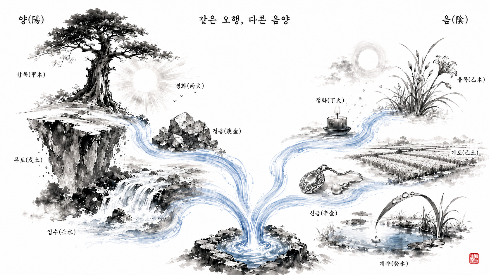 사주기초 음양 5: 같은 오행도 음양에 따라 달라지는 이유