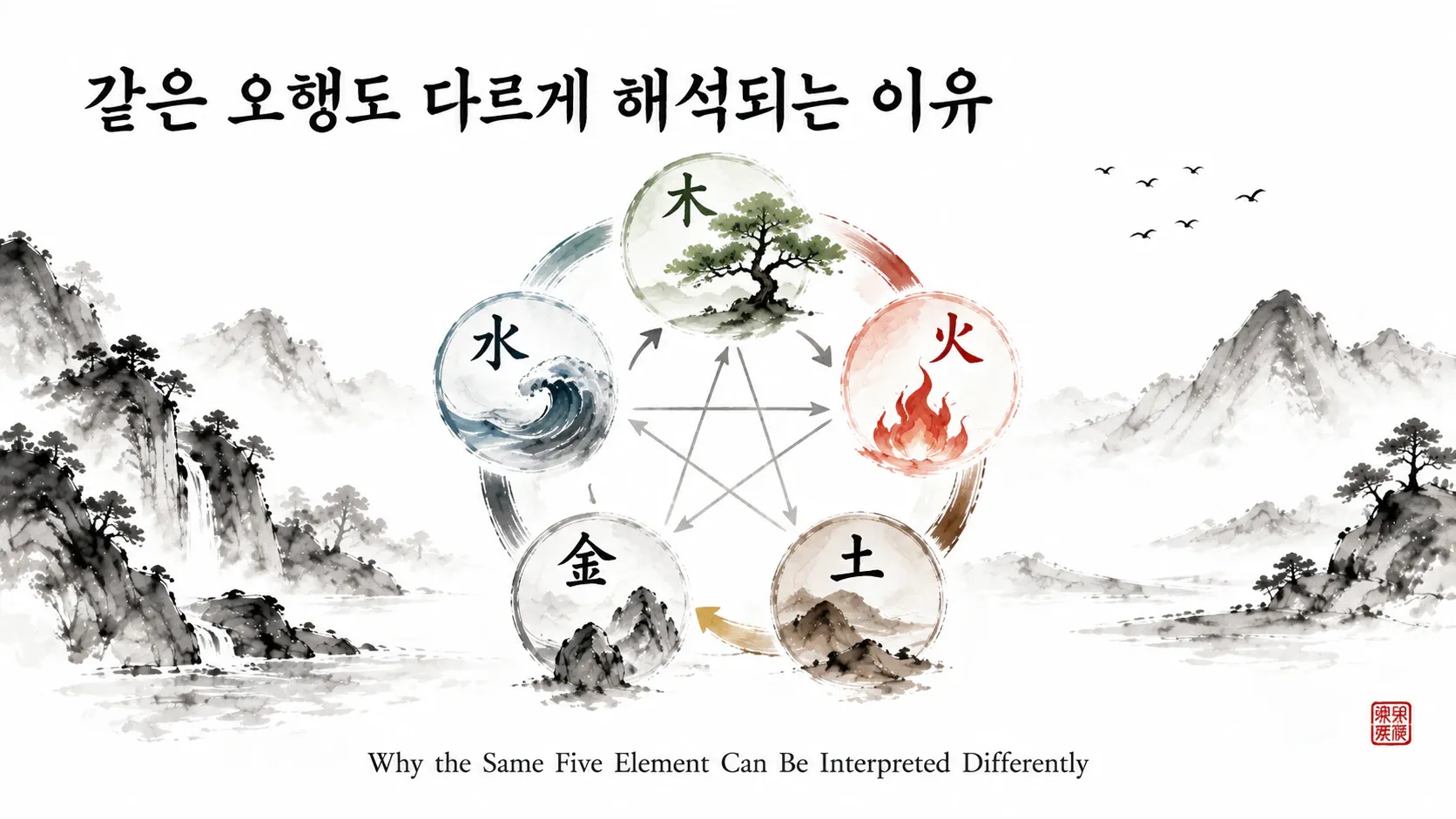 명리사주 사주해석법 1: 같은 오행도 다르게 해석되는 이유