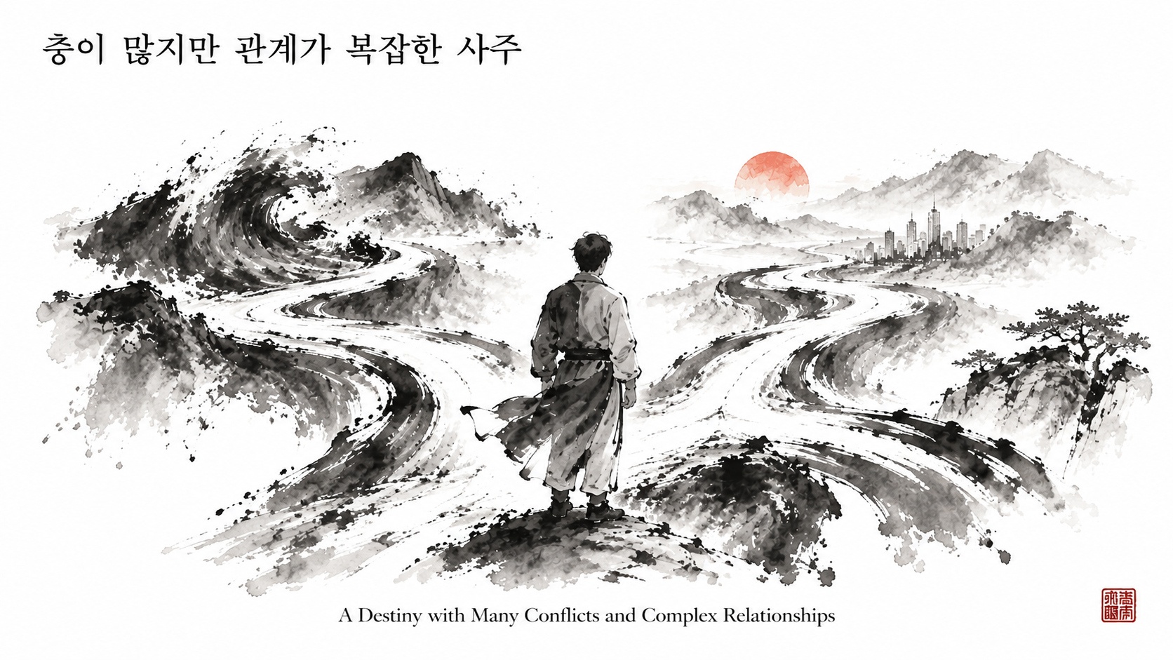 사주와삶 사례로보는사주 12: 충이 많지만 관계가 복잡한 사주